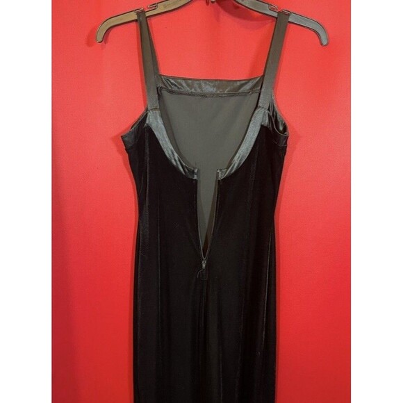 VTG 90’s City Triangles Black Velvet Dress Size S Whimsigoth Dark Romantic Y2K - Picture 3 of 7